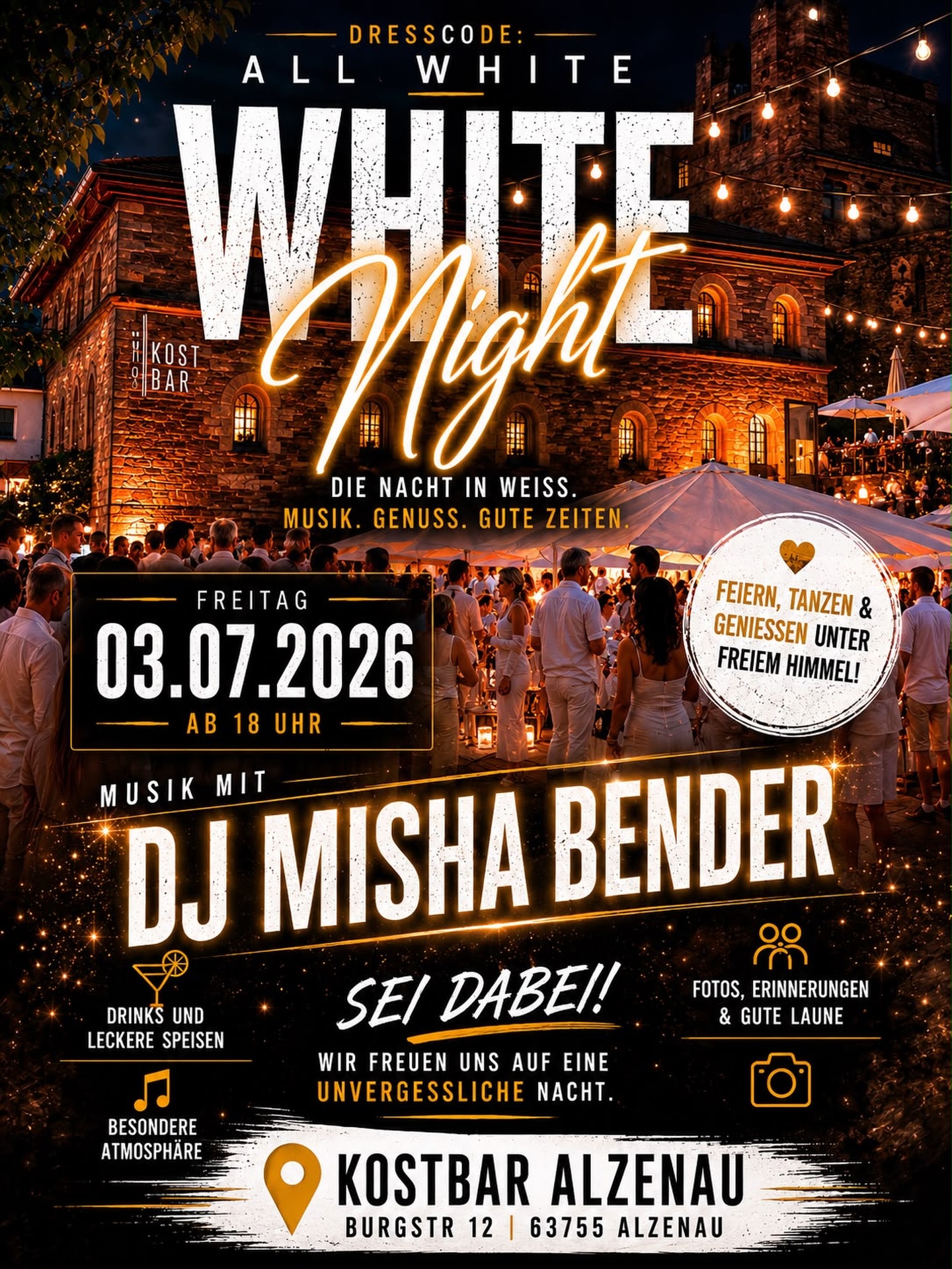 Wir freuen uns auf einen tollen Abend mit euch!! 🤍🤍